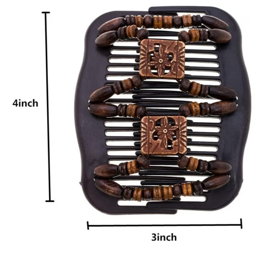 💎$3 WITH BUNDLE💎 Brown Beaded Hair Combs - Picture 5 of 5